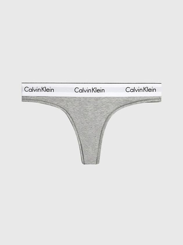 Calvin Klein USA Modern Cotton Womens Thong Grey 2704916-DG